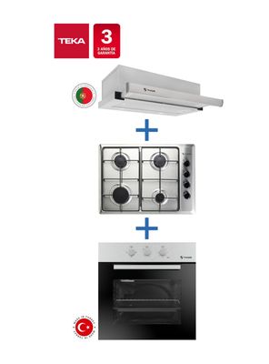 Imagen 2 del producto Kit Empotrable Horno TO 53 SS + Encimera SSE 64200 KBN IX + Campana PCB 63020 MRS IX