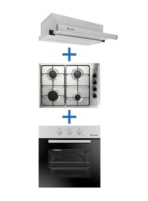 Kit Empotrable Horno TO 53 SS + Encimera SSE 64200 KBN IX + Campana PCB 63020 MRS IX