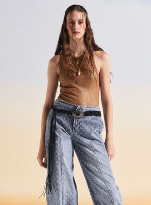 Imagen 2 del producto Cinturón Tipo Cowboy Tejido con Hebilla Metálica