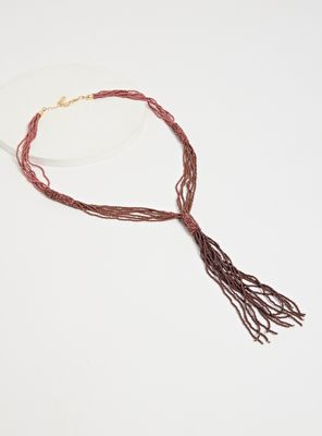 Imagen 1 del producto Collar Largo de Mostacillas con Diseño Nudo