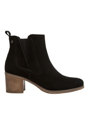 Botín Taco Alto Cuero Brm0268 Mujer