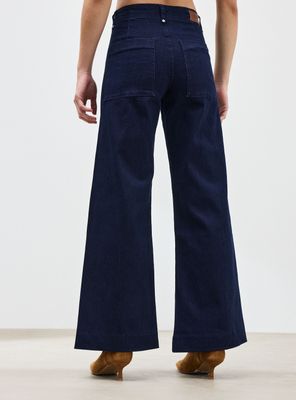 Imagen 2 del producto Jeans Wide Leg Tiro Alto con Costura Marcada