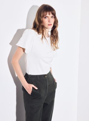 Polera Manga Bordada