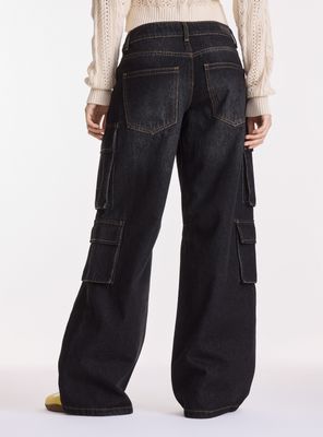 Imagen 2 del producto Jeans Wide Leg Bolsillos Cargo