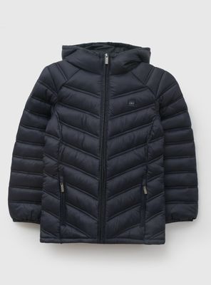 Parka Acolchada con Cierre y Capucha