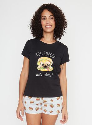 Pijama Algodón Estampado Burger