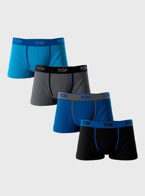 Pack 4 Boxer Corto Liso