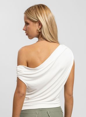 Imagen 2 del producto Polera Asimétrica Petra Blanco