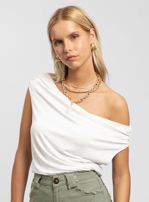 Polera Asimétrica Petra Blanco