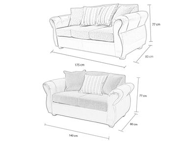 Imagen 2 del producto Juego Living Palermo Tela Sofás 3C + 2C