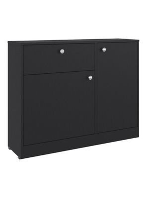 Cómoda Praga 1 Cajón 2 Puertas Wengue 80x100x30.2 cm