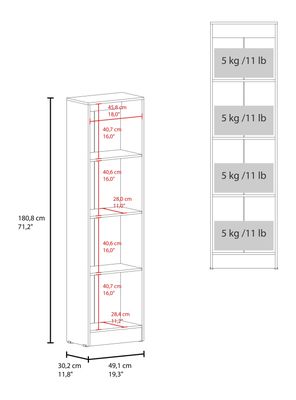 Imagen 2 del producto Clóset Praga 1 Puerta Con Espejo Wengue 180.1x49.1x30.2 cm