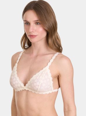 Sosten Encaje Triángulo sin Arco y Padding