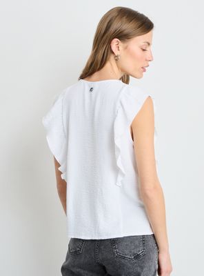 Imagen 2 del producto Blusa Lisa Regular Manga Corta