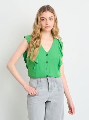 Blusa Lisa Regular Sin Manga