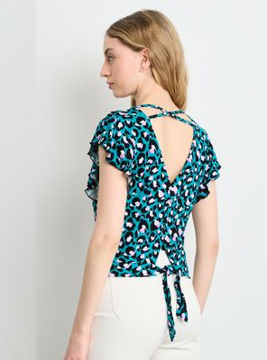 Imagen 2 del producto Polera Fantasía de Manga Corta Detalle Espalda