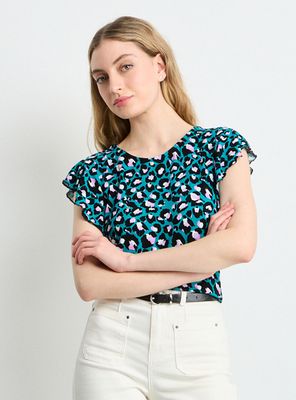 Polera Fantasía de Manga Corta Detalle Espalda