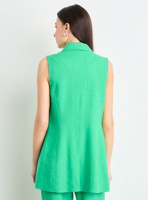 Imagen 2 del producto Blazer Liso sin Corte Regular Manga Cuello V