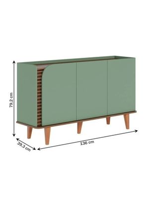Imagen 2 del producto Buffet Jurere Almendra Verde 79.2x39.9x136 cm