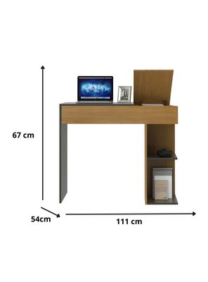 Imagen 2 del producto Escritorio Legend Café Grafito 67x54x111 cm