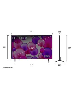 Imagen 2 del producto LED Smart TV 43'' 4K UHD 43UA8000PSB 2025