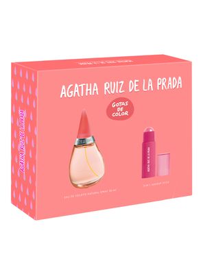 Set Perfume Gotas de Color EDT Mujer 50 ml + Lip & Cheek Stick