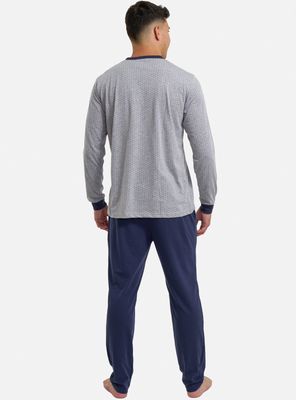 Imagen 2 del producto Pijama Largo Con Bosillo Frontal Algodón