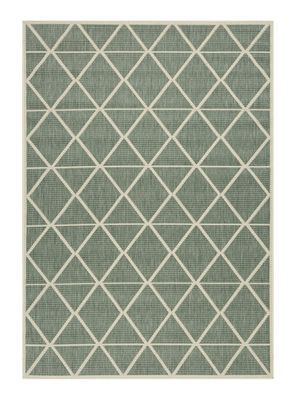 Alfombra Bajada de Cama Rombos Turquesa 67x120 cm