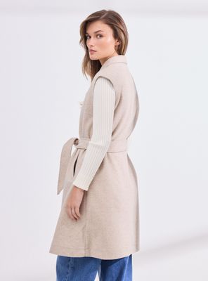 Imagen 2 del producto Abrigo sin Mangas con Lazo en Cintura