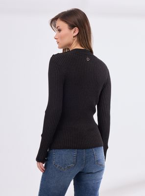 Imagen 2 del producto Sweater Acanalado con Botones en Hombro