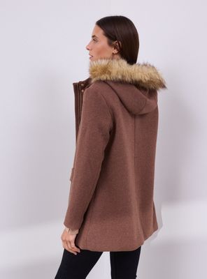 Imagen 2 del producto Abrigo Tipo Montgomery con Lana y Gorro Desmontable