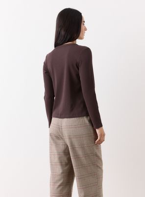 Imagen 2 del producto Polera Mezcla Lyocell y Algodón en Tela Acanalada