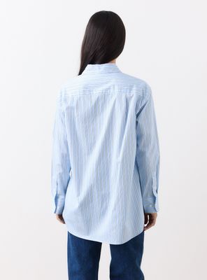 Imagen 2 del producto Blusa de Algodón Tacto Suave con Rayas Estampadas