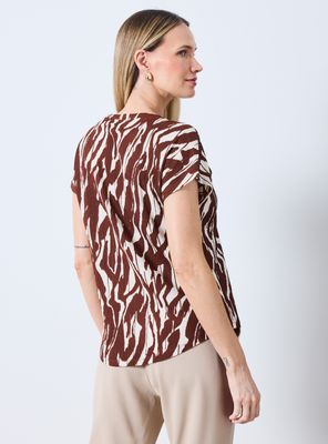 Imagen 2 del producto Polera con Textura Stretch y Cinta Macramé en Hombros