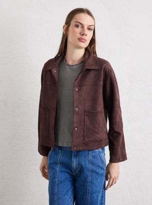 Imagen 1 del producto Chaqueta Trucker Sintética con Botón Forrado