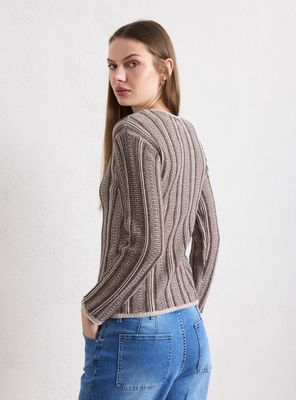 Imagen 2 del producto Sweater Tejido de Cordón Bicolor