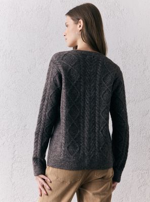 Imagen 2 del producto Chaleco Trenzado con Tejido Jaspeado