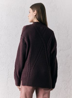 Imagen 2 del producto Sweater Trenzado Tipo Patchwork