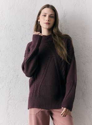 Imagen 1 del producto Sweater Trenzado Tipo Patchwork
