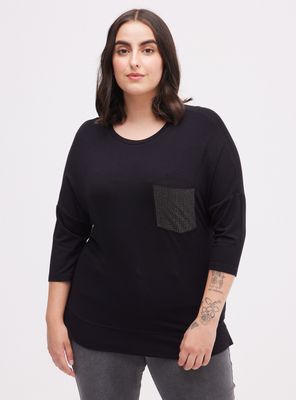 Imagen 1 del producto Polera Bolsillo con Aplicaciones Strass