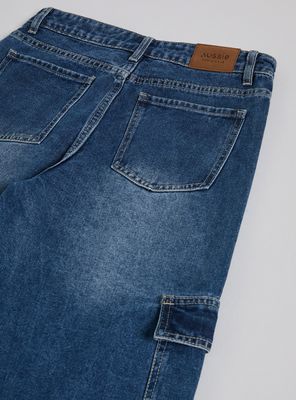 Imagen 2 del producto Jeans Wide Leg Detalle Corte Algodón