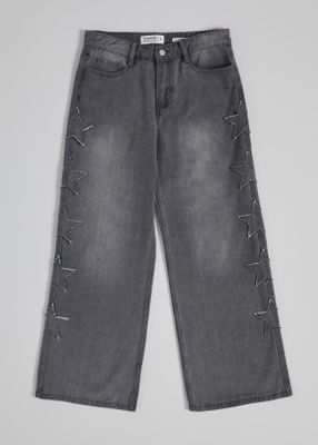 Imagen 2 del producto Jeans Estrellas Laterales Desflecadas