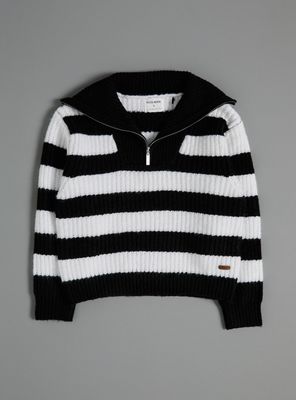 Imagen 2 del producto Sweater Rayado Bicolor Medio Cuello