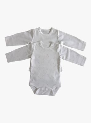 Bipack Body Estampado Estrellitas y Liso Niña