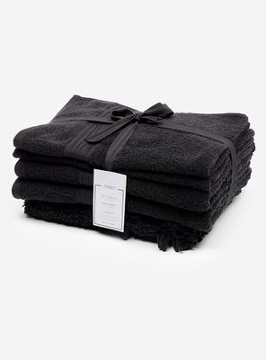 Set de Toallas 5 Piezas New 420 Grs Negro Algodón