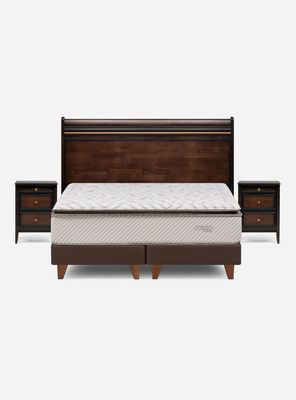 Imagen 2 del producto Cama Nest Opera II 2 Plazas Base Dividida + Respaldo + Veladores