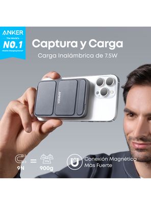 Imagen 2 del producto Batería Portátil Inalámbrica Carga Magnética 7.5W Negro