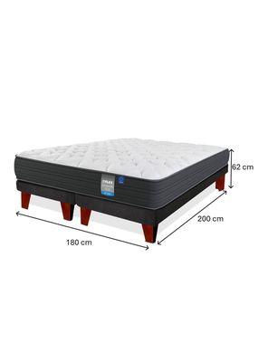 Imagen 2 del producto Cama Europea Europedic Dual King Base Dividida + Respaldo Royal Grafito