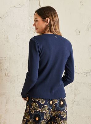 Imagen 2 del producto Pijama 2 Piezas Polera Sólida con Jogger Full Estampado