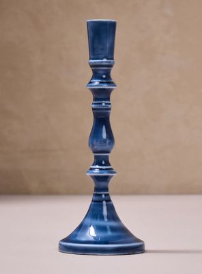 Imagen 1 del producto Candelabro Azul Ecléctica 9x9x22 cm